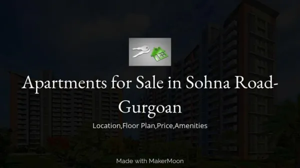 Affordable and Luxury Apartments at Sohna Road-Gurgoan