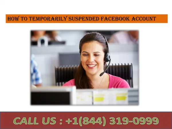 How To Temporarily Suspended Facebook Account | call 1-844-319-0999