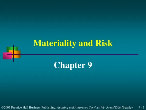 Materiality and Risk