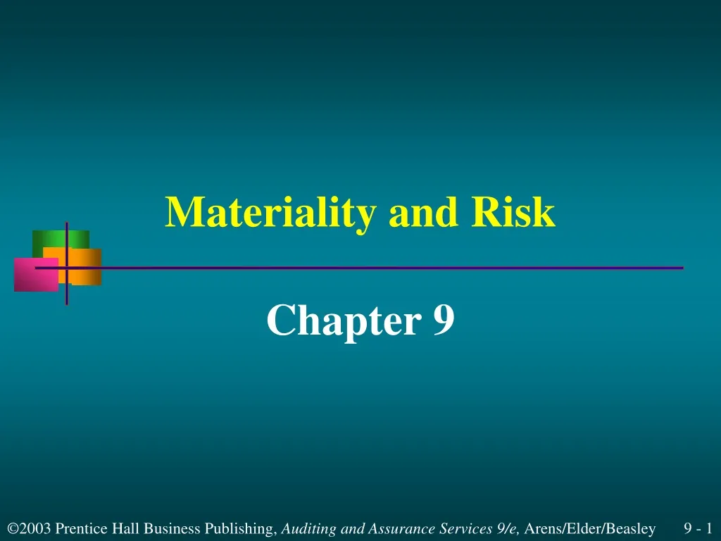 materiality and risk