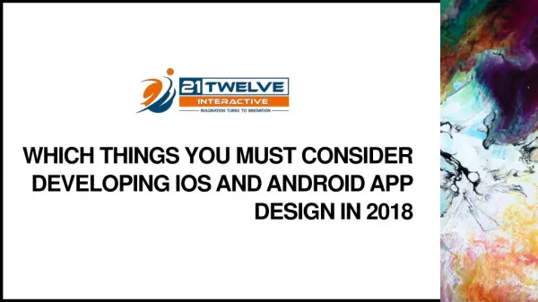 Which things you must consider developing iOS and Android app design in 2018