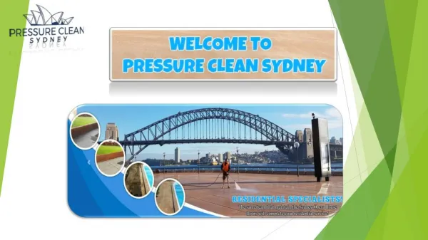 Pressure Washing Services in Sydney