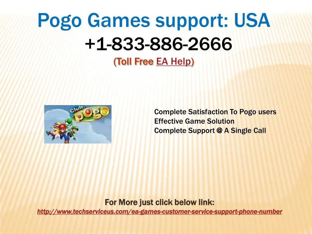 pogo games support usa 1 833 886 2666 toll free
