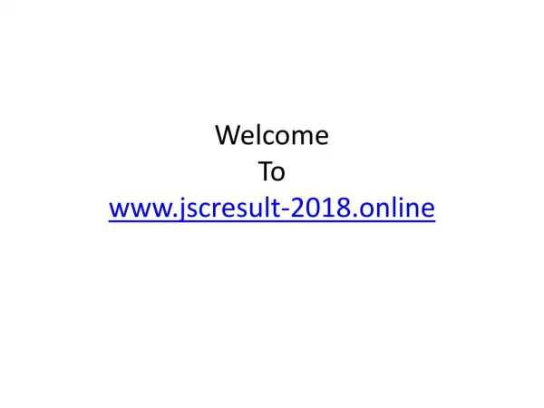 JSC Result 2018
