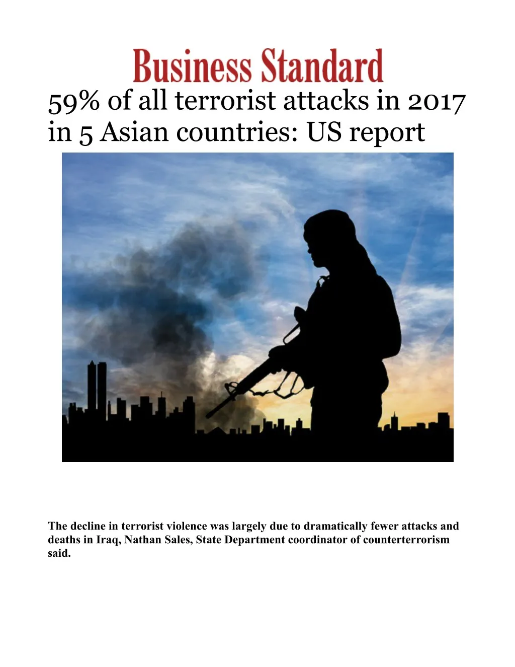 59 of all terrorist attacks in 2017 in 5 asian