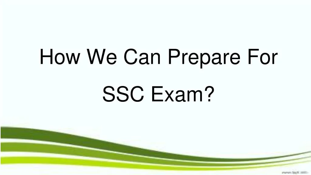 how we can prepare for ssc exam
