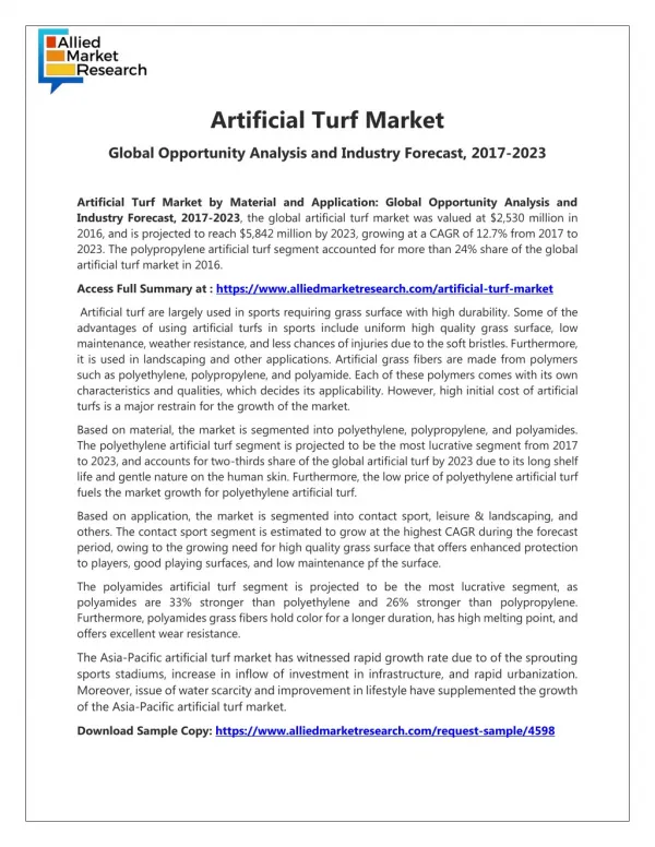 Top Winning Strategies Artificial Turf Industry