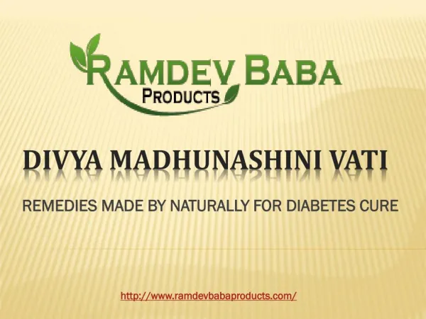Remedies Made by naturally for Diabetes cure