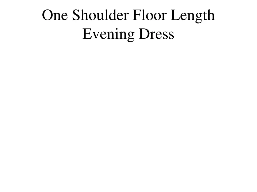 one shoulder floor length evening dress