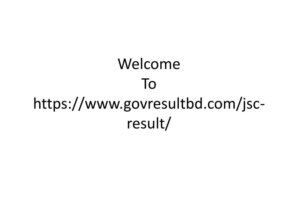 welcome to https www govresultbd com jsc result