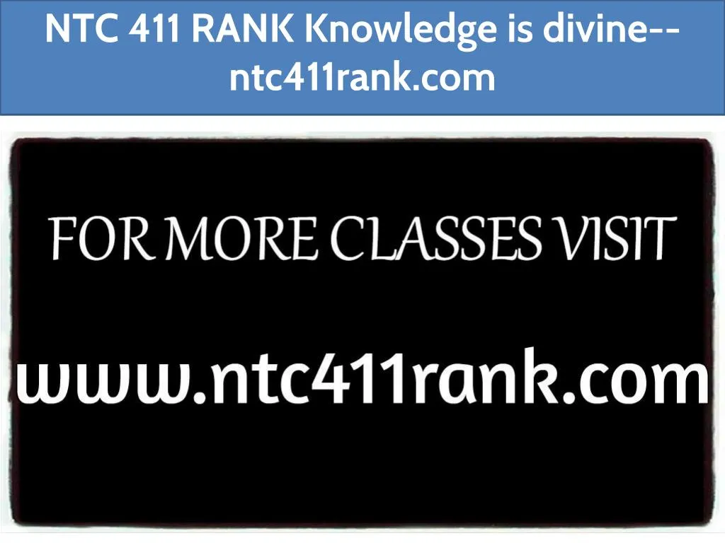 ntc 411 rank knowledge is divine ntc411rank com