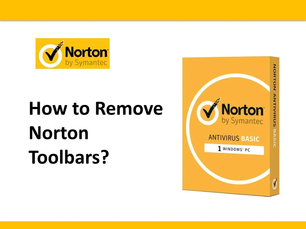 how to remove norton toolbars