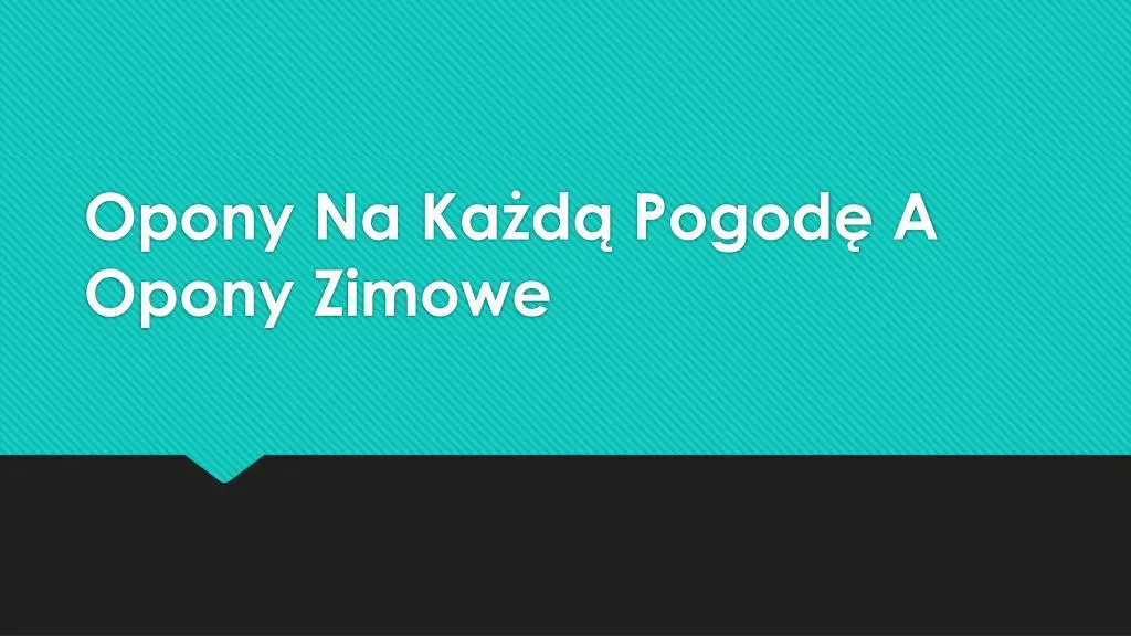 opony na ka d pogod a opony zimowe