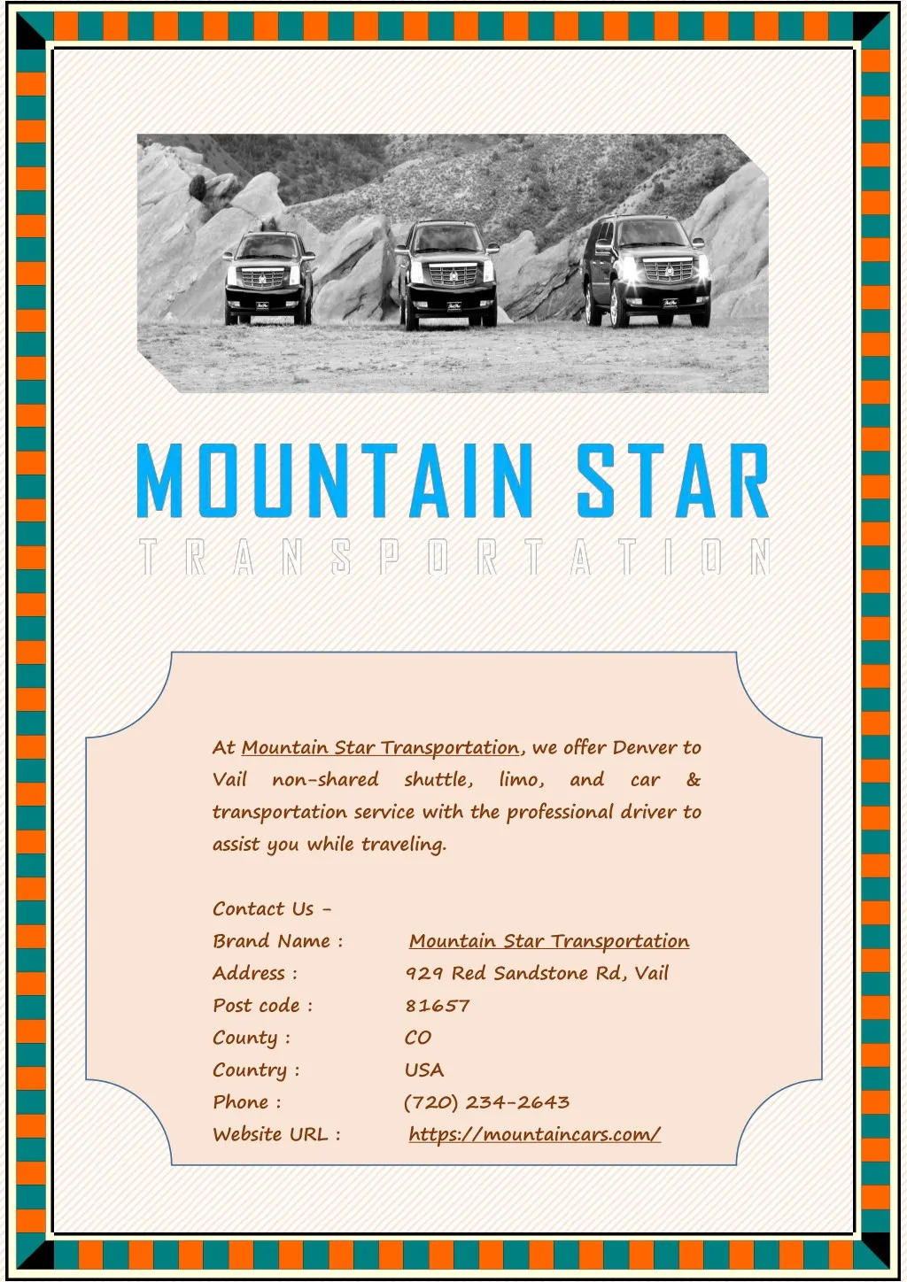 at mountain star transportation we offer denver