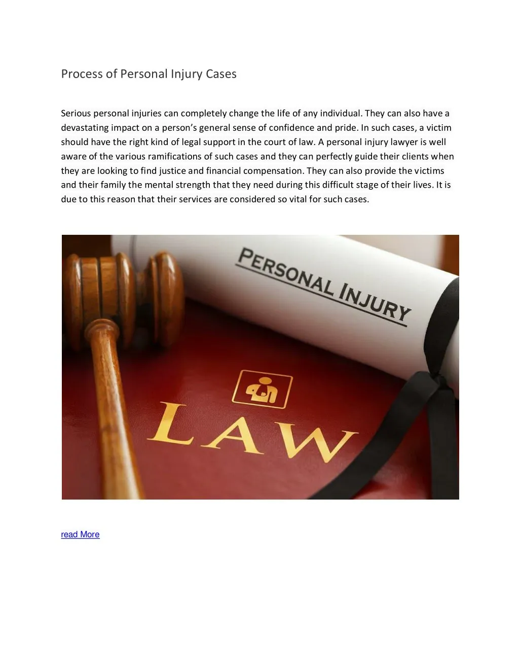 process of personal injury cases