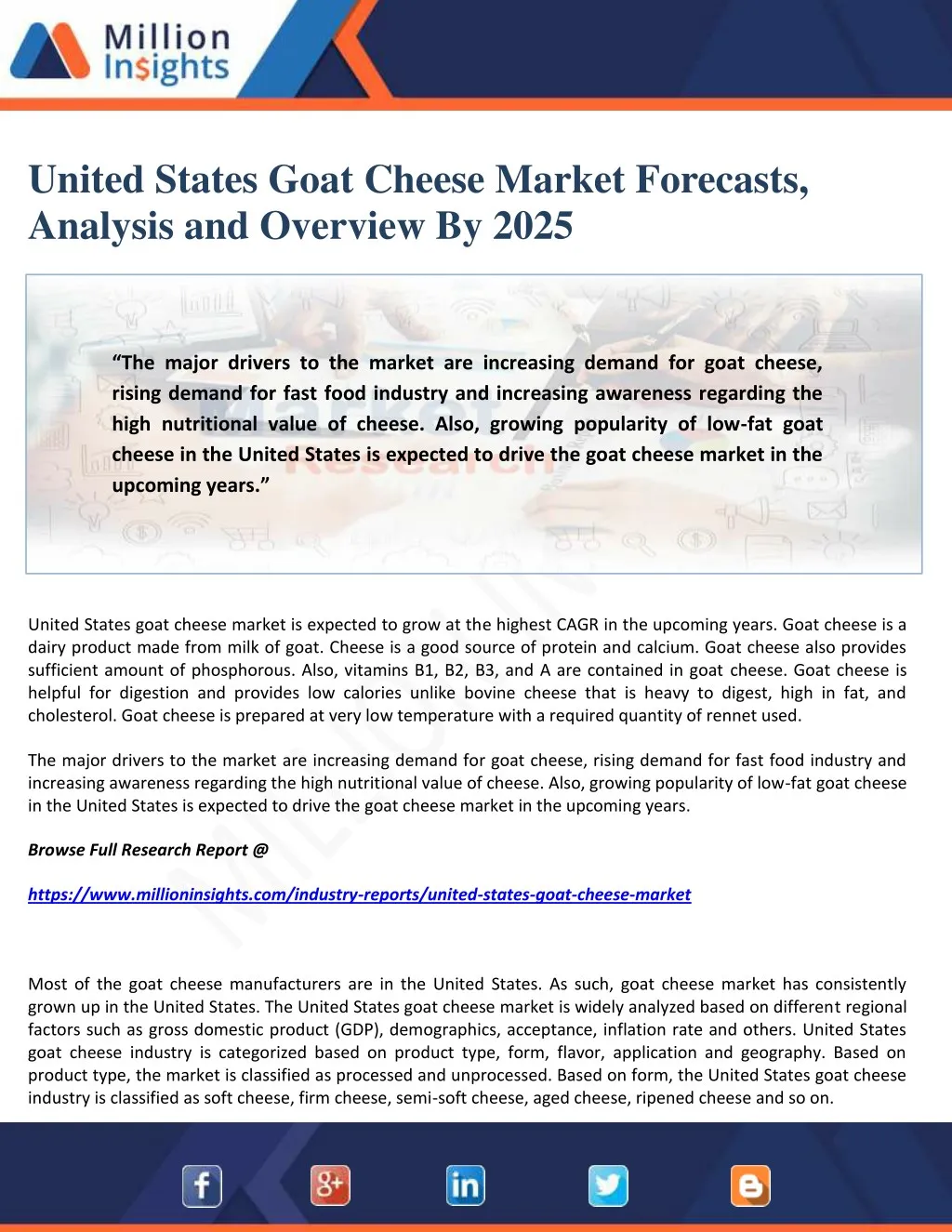 united states goat cheese market forecasts