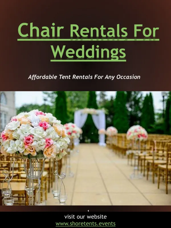 Chair Rentals For Weddings
