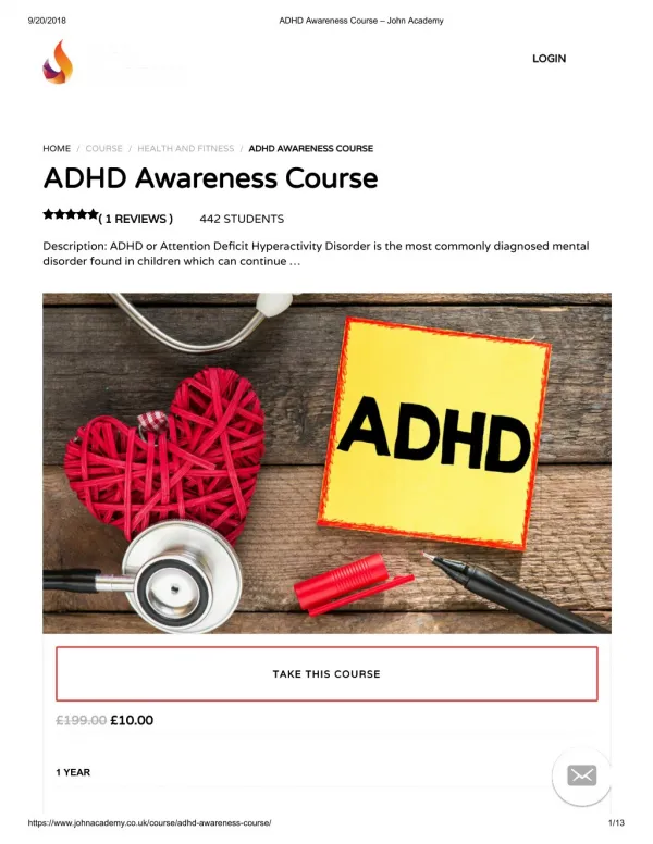 ADHD Awareness Course - john Academy