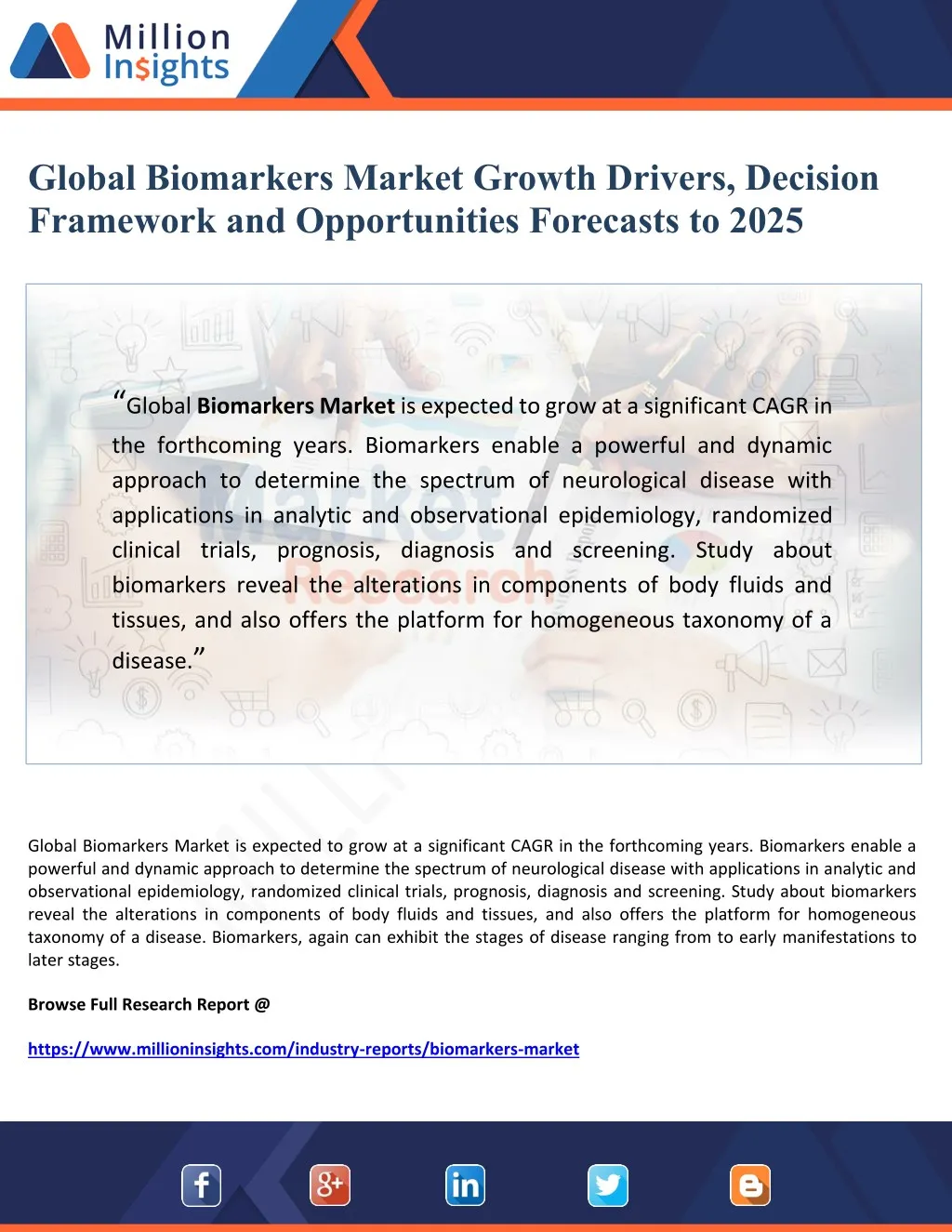 global biomarkers market growth drivers decision