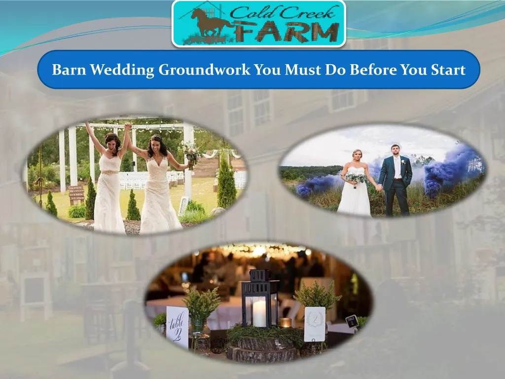 barn wedding groundwork you must do before