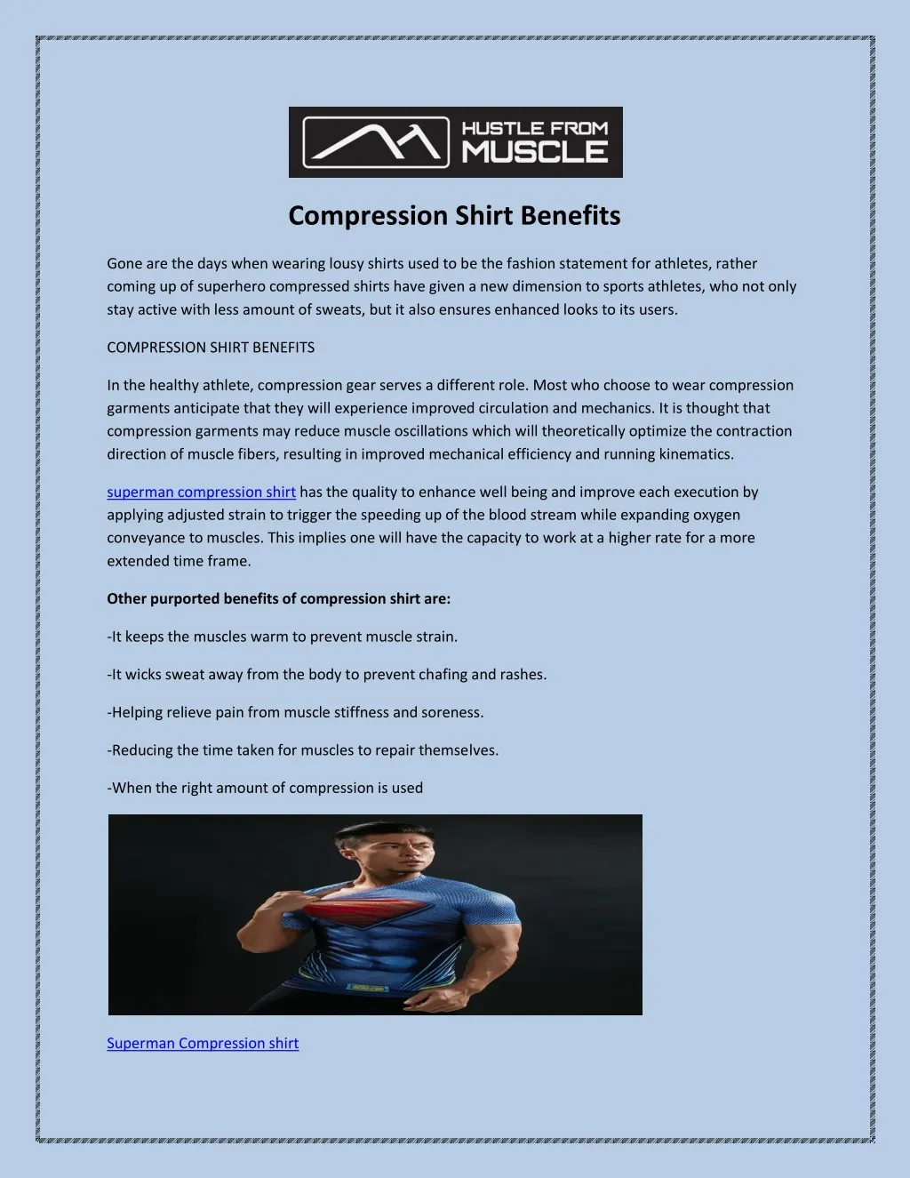 compression shirt benefits