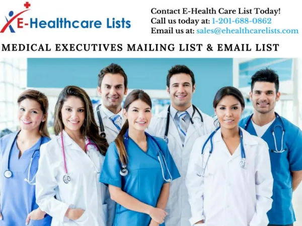 Medical Executives Mailing List| Healthcare Email List