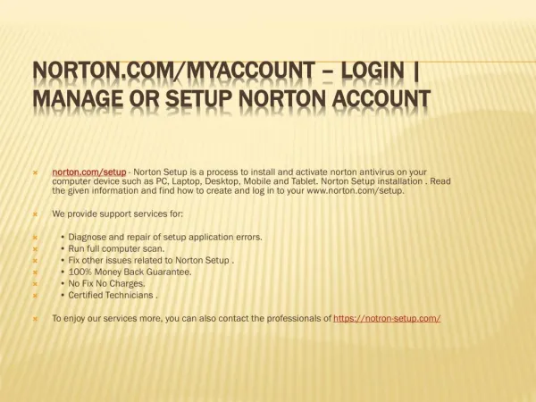 norton com myaccount login manage or setup norton account