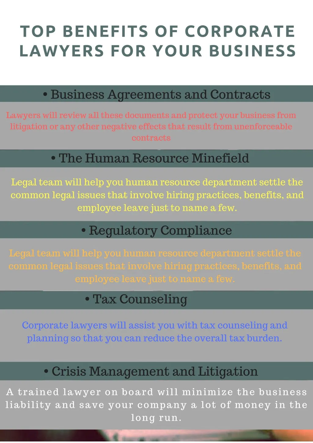 top benefits of corporate lawyers for your