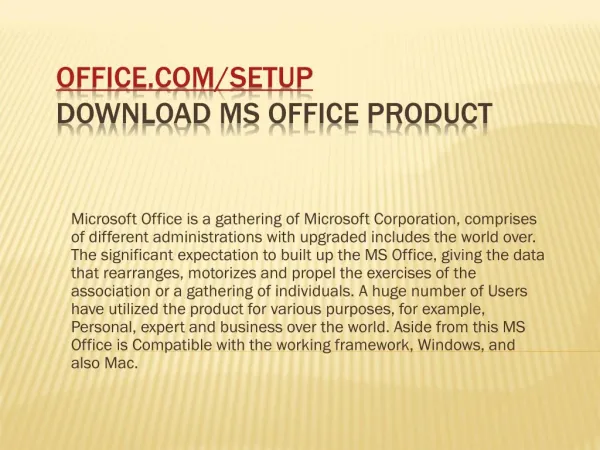 office com setup download ms office product