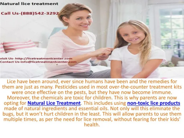 Natural lice treatment