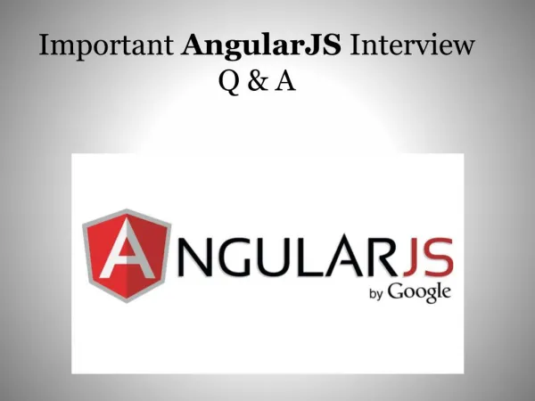 Important angular JS interview question and answer