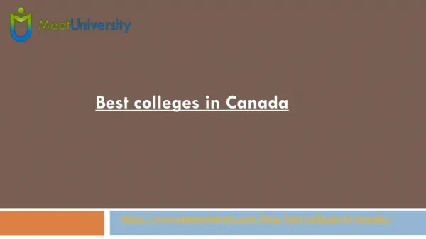 Best Colleges in Canada - Top 10 Ranked Colleges in Canada