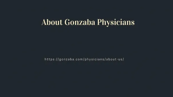 About Gonzaba Physicians