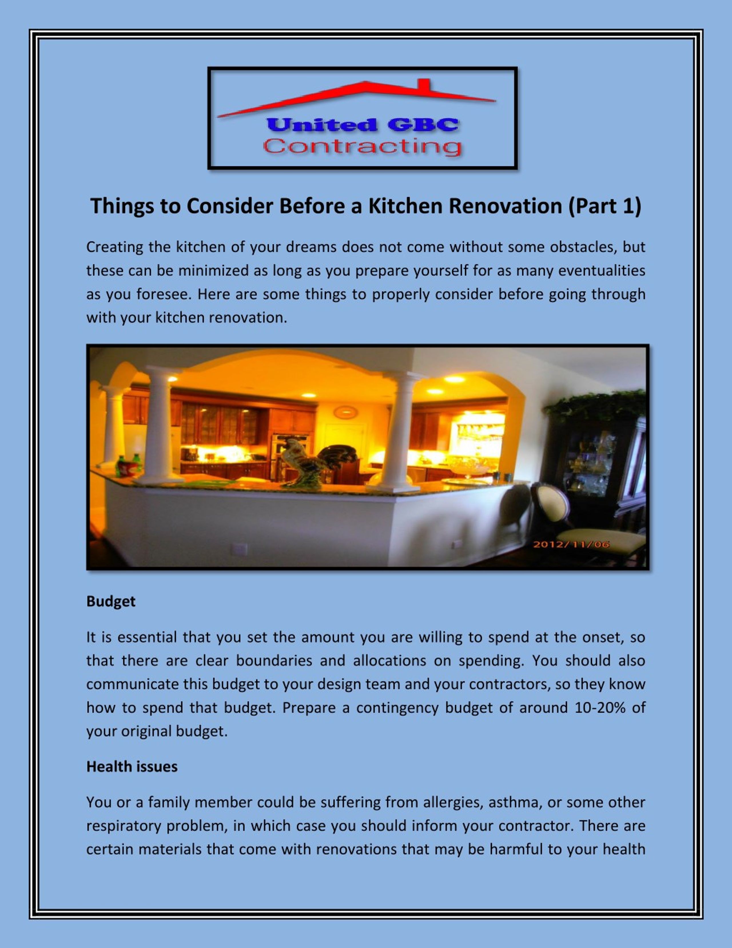 PPT - Things to Consider Before a Kitchen Renovation (Part 1 ...