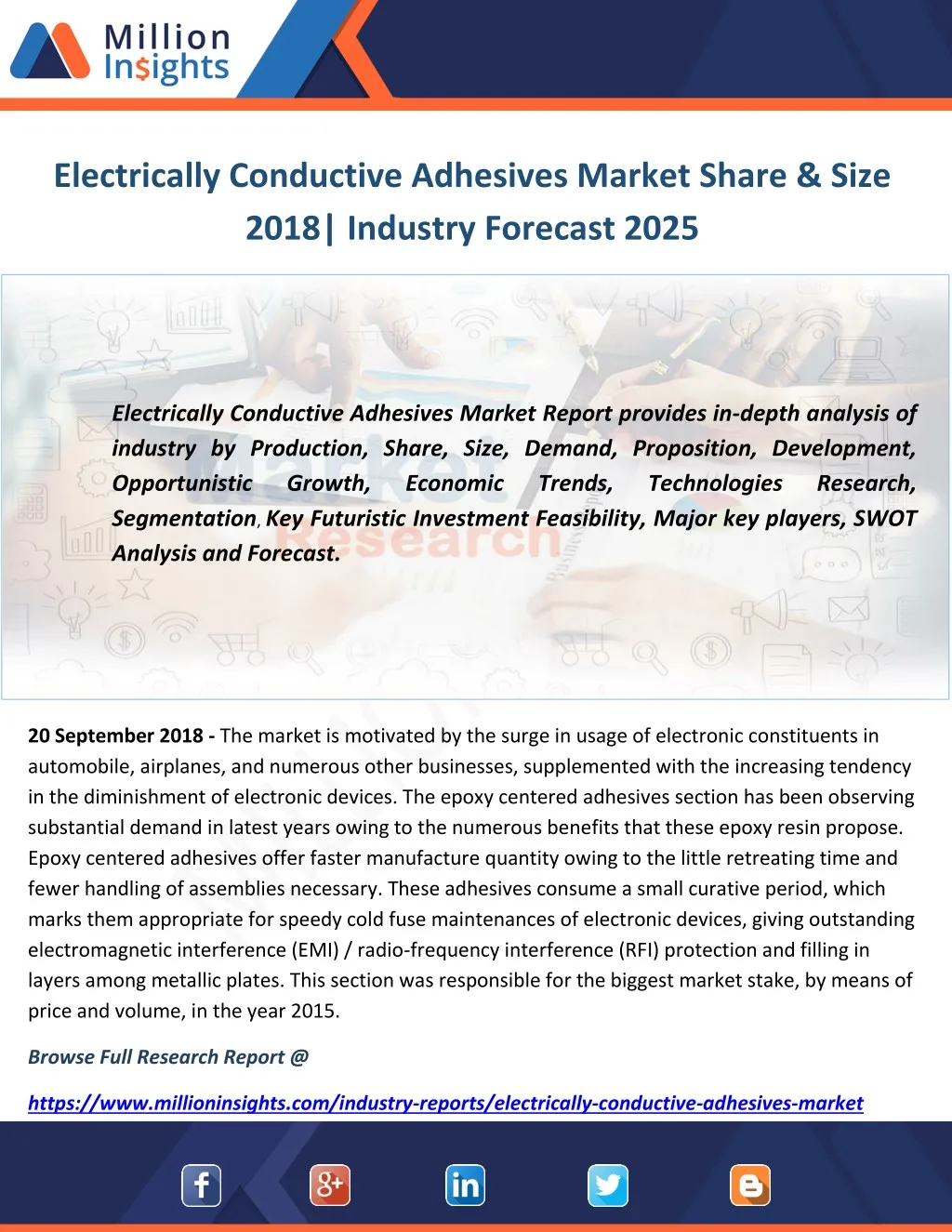 electrically conductive adhesives market share