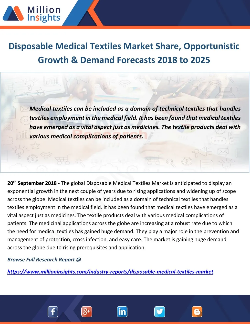 disposable medical textiles market share