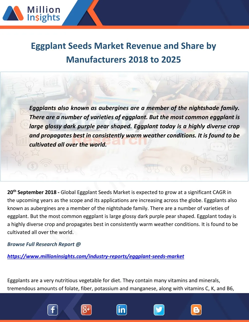 eggplant seeds market revenue and share