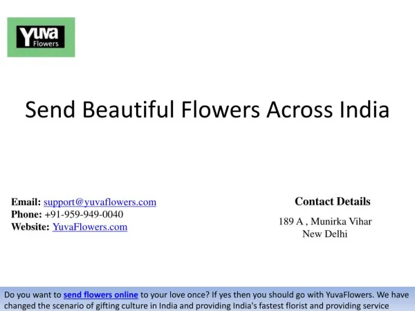 Send Beautiful Flowers Across India