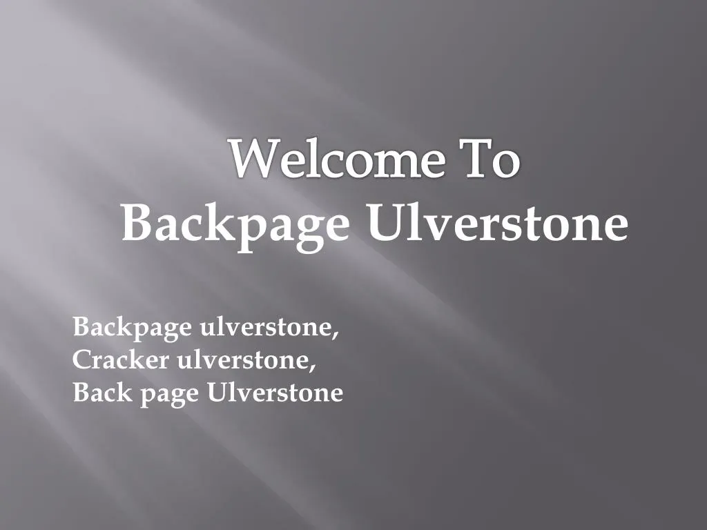 welcome to backpage ulverstone