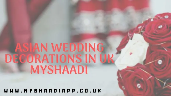 Asian Wedding Decorations in UK