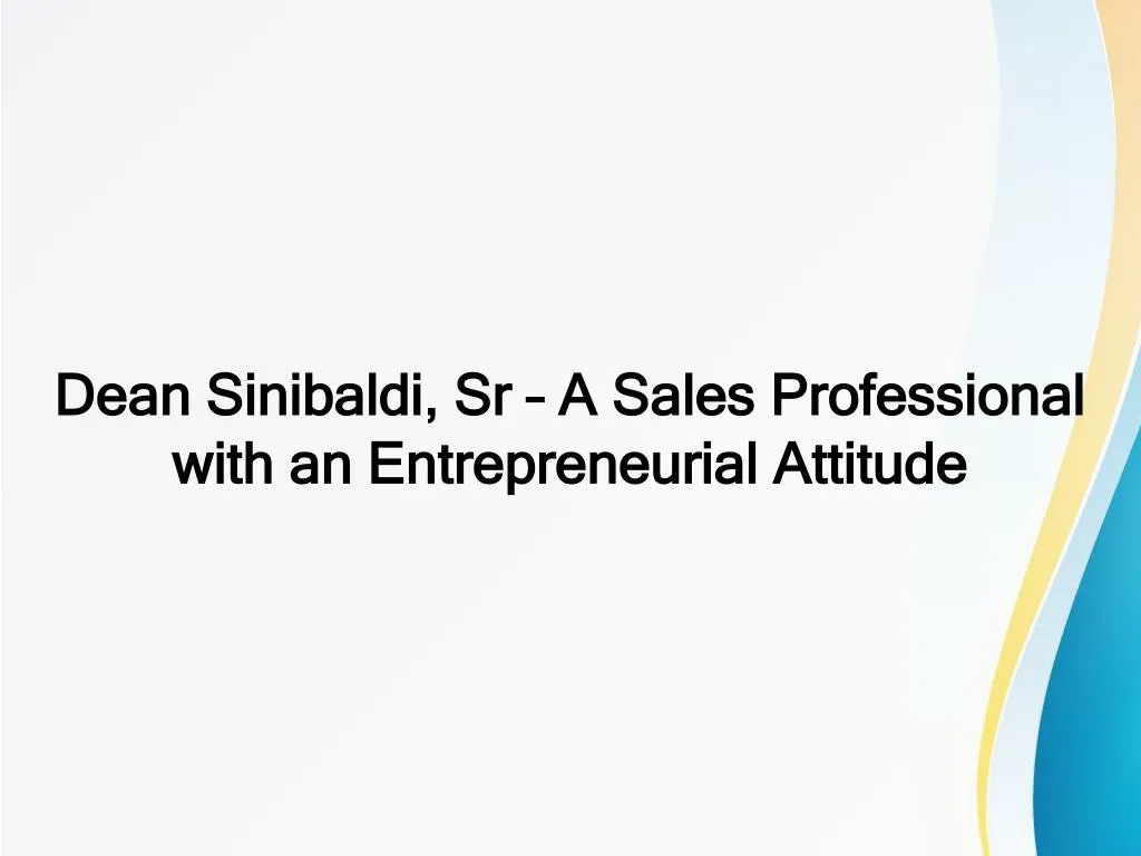dean sinibaldi sr a sales professional with
