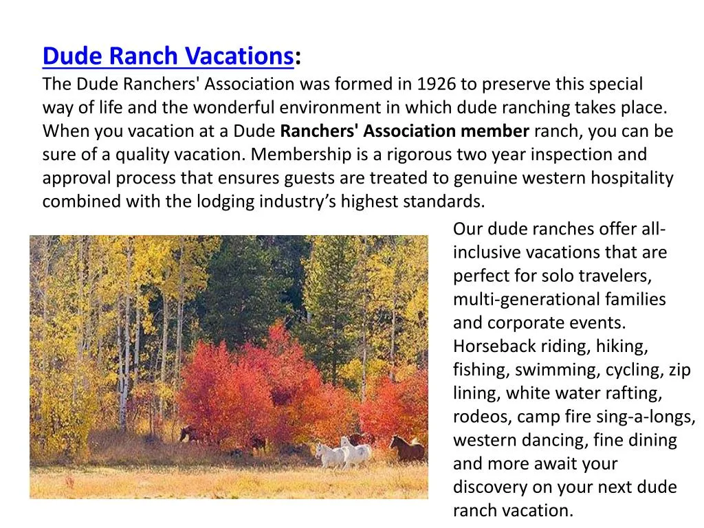 dude ranch vacation s the dude ranchers