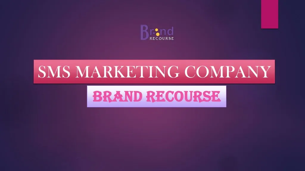 sms marketing company brand recourse brand