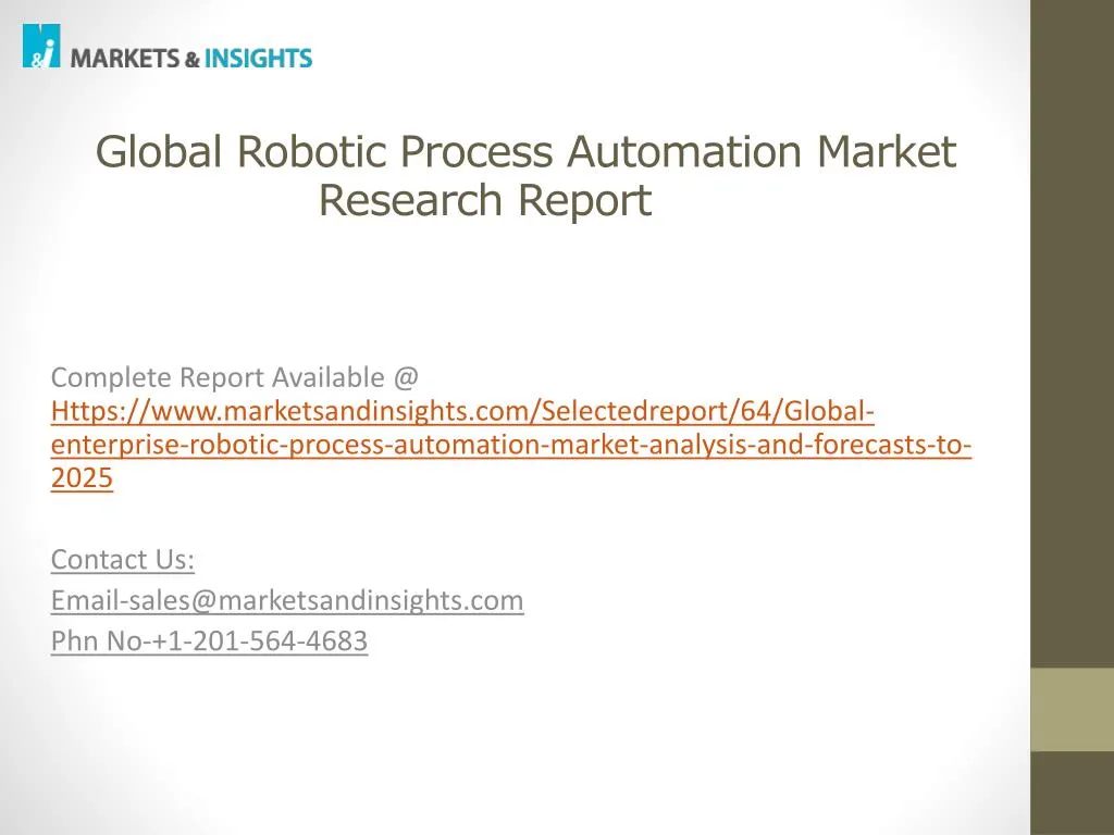 global robotic process automation market research report