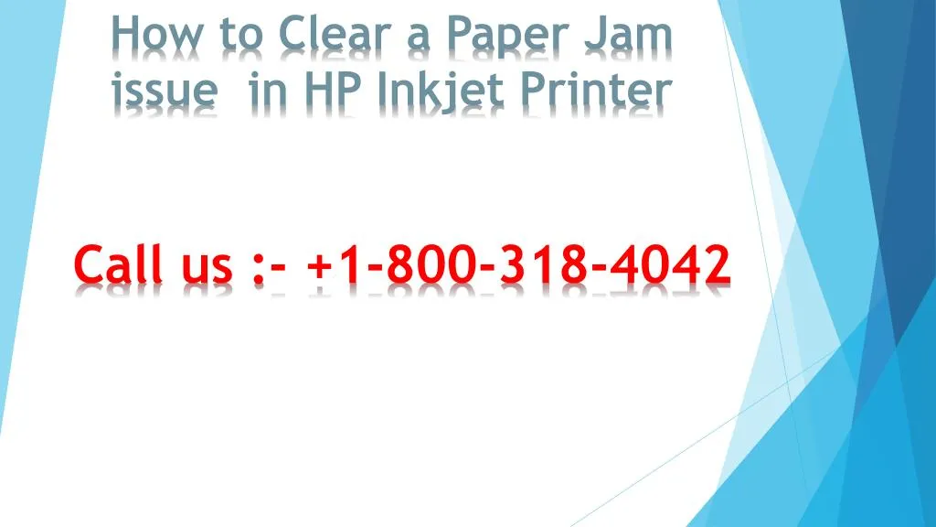 how to clear a paper jam issue in hp inkjet