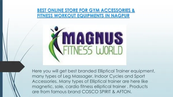 Various Gym Accessories at Nagpur Store