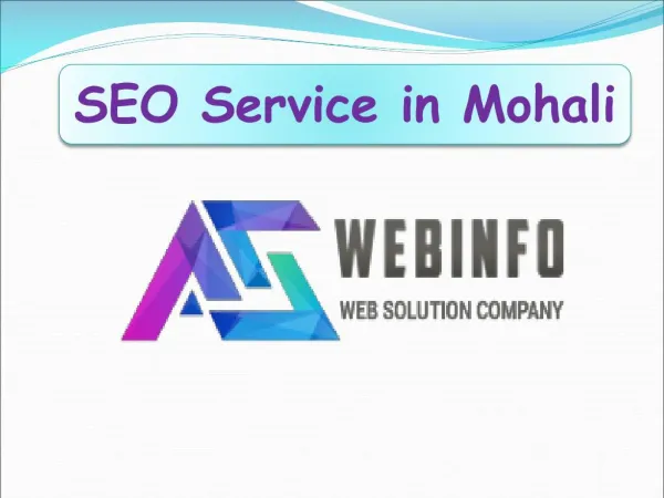 Website Designing in Mohali, SEO service, Industrial Training in Chandigarh, Mohali