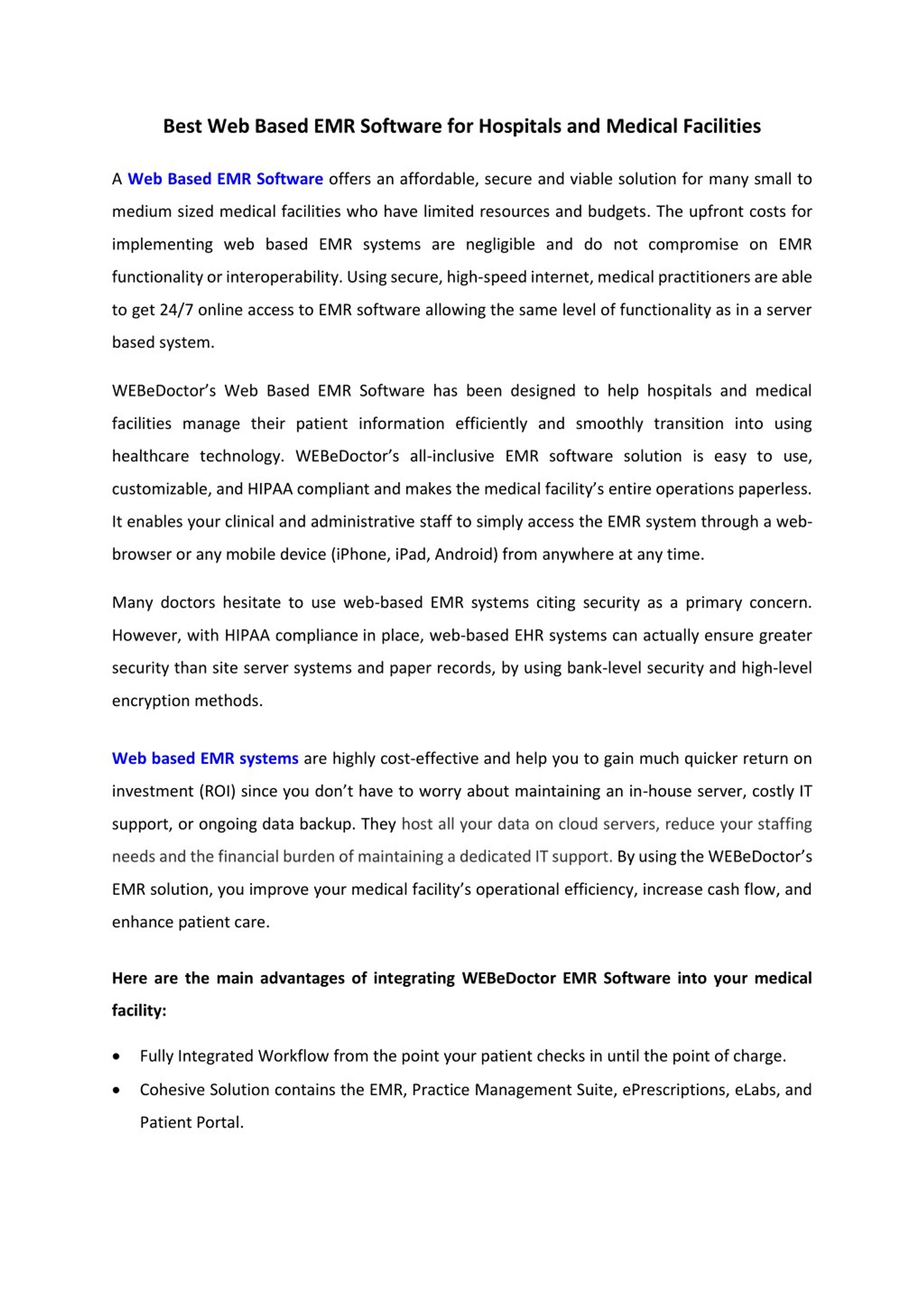 PPT - Best Web Based EMR Software for Hospitals and Medical Facilities ...
