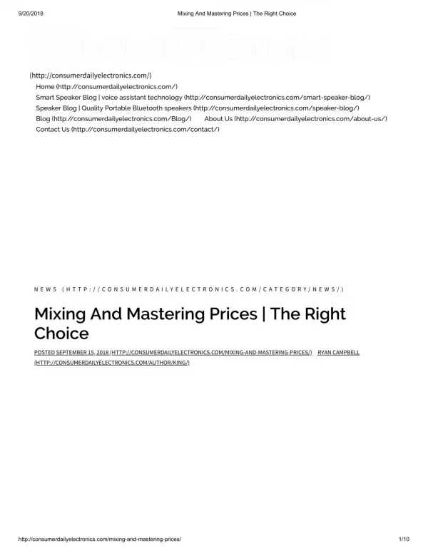 Mixing And Mastering Prices | The Right Choice
