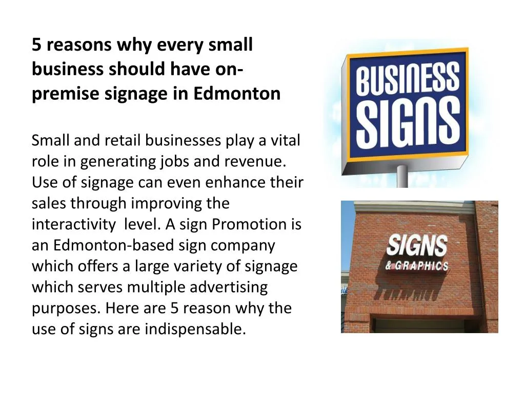 5 reasons why every small business should have on premise signage in edmonton